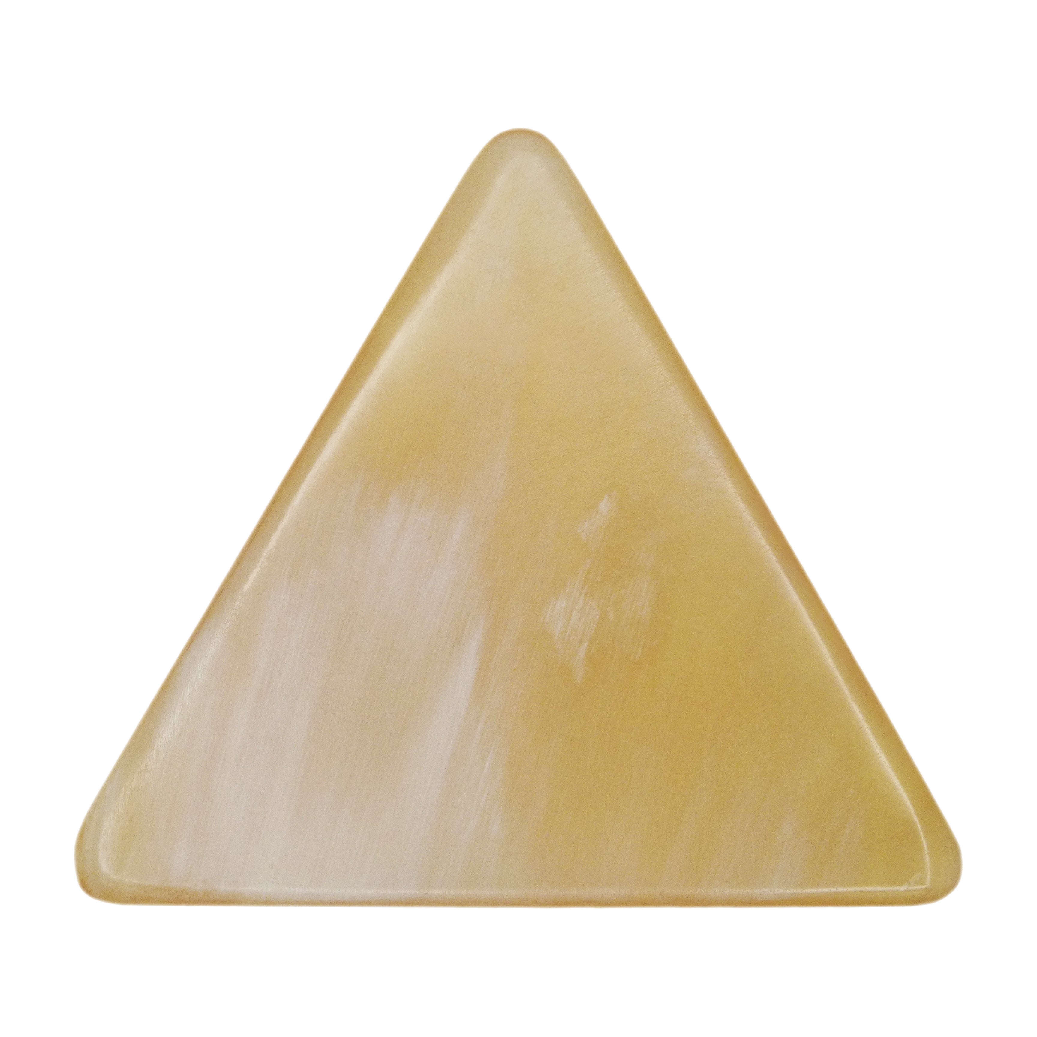 White Buffalo Horn Guitar Or Bass Pick - 1.5 mm Ultra Heavy Gauge - 355 Large Triangle Shape - Polished Finish Handmade Specialty Exotic Plectrum Exotic Plectrums
