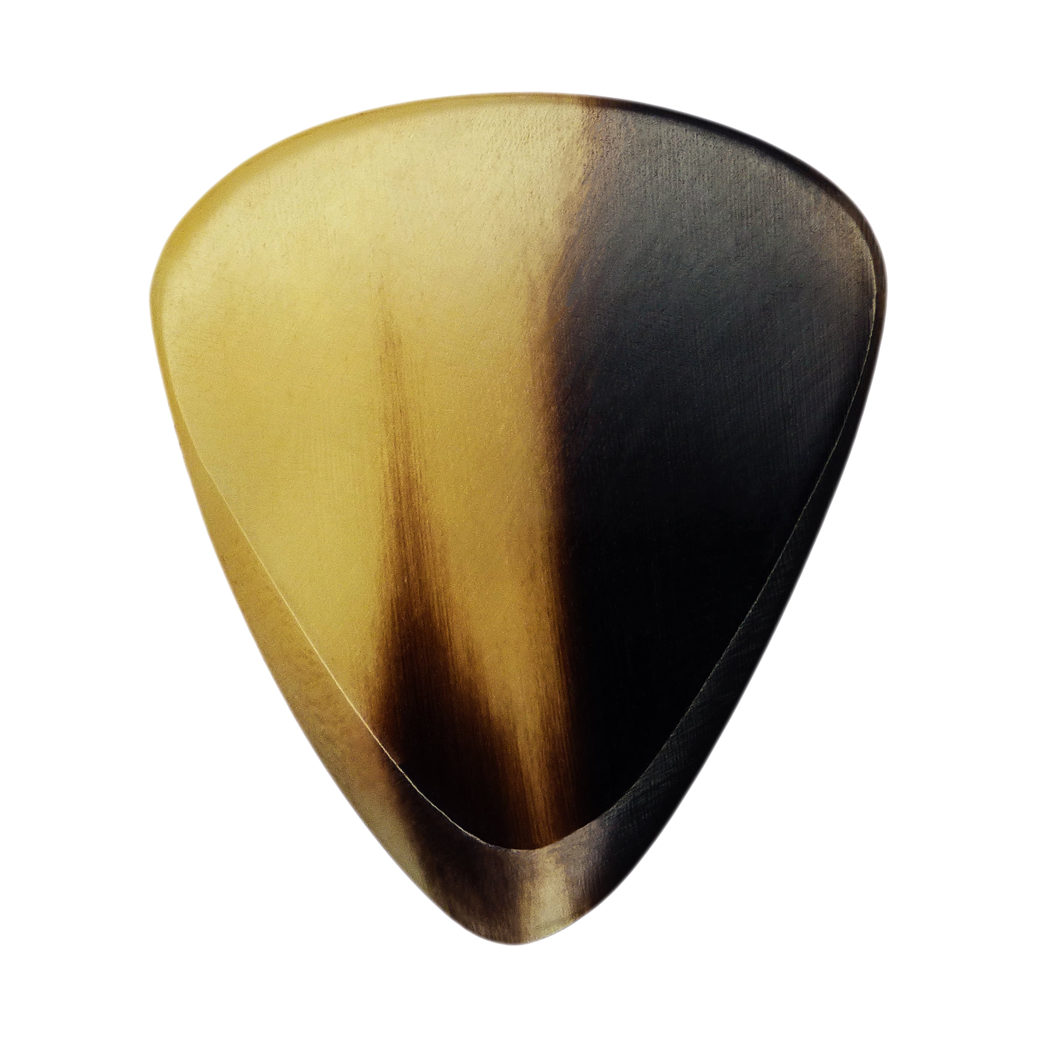 Black And White Buffalo Horn Guitar Or Bass Pick - 3.0 mm Ultra Heavy Gauge - 351 Wedge Shape - Polished Finish Handmade Specialty Exotic Plectrum Exotic Plectrums