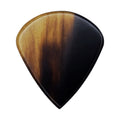 Black And White Buffalo Horn Guitar Or Bass Pick - 1.5 mm Ultra Heavy Gauge - Jazz Shape - Polished Finish Handmade Specialty Exotic Plectrum Exotic Plectrums