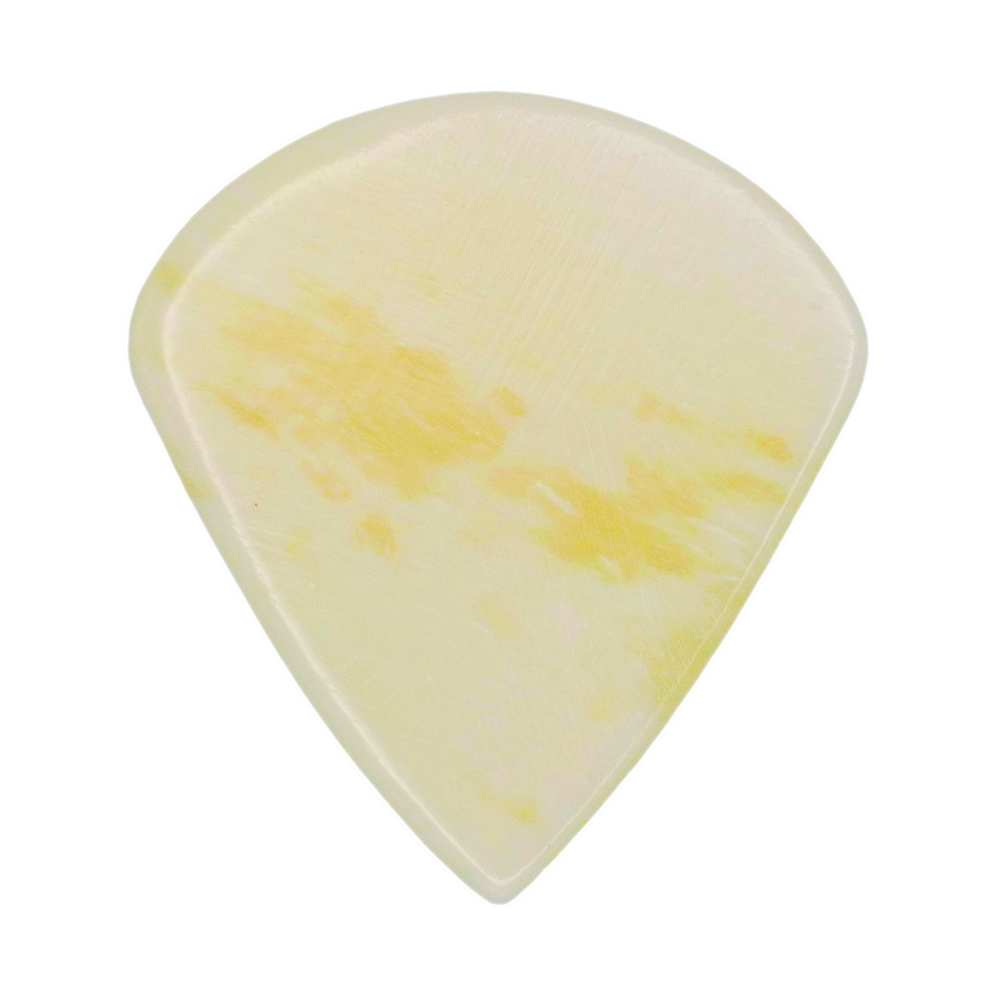 Camel Bone Guitar Or Bass Pick - 1.5 mm Ultra Heavy Gauge - Jazz Shape - Natural Finish Handmade Specialty Exotic Plectrum Exotic Plectrums