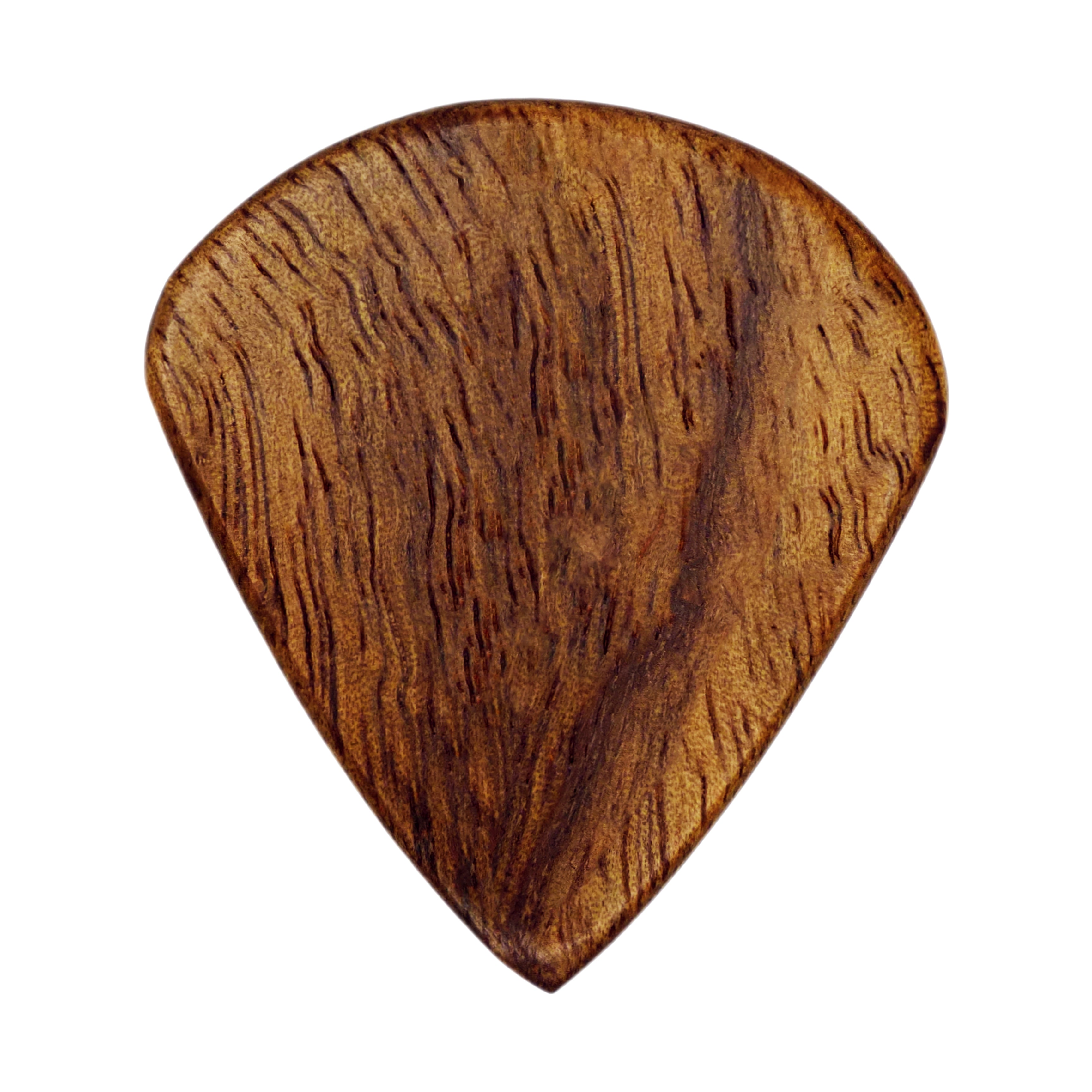 Teak Wood Guitar Or Bass Pick - 1.5 mm Ultra Heavy Gauge - Jazz XL Shape - Natural Finish Handmade Specialty Exotic Plectrum Exotic Plectrums