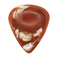 Brown With White Swirls Resin Guitar Or Bass Pick - 3.0 mm Ultra Heavy Gauge - 351 Groove Shape - Polished Finish Hand Poured And Handmade Specialty Exotic Plectrum Exotic Plectrums