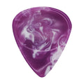 Purple With White Swirls Resin Guitar Or Bass Pick - 3.0 mm Ultra Heavy Gauge - 351 Groove Shape - Polished Finish Hand Poured And Handmade Specialty Exotic Plectrum Exotic Plectrums