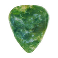 Green Moss Agate Stone Guitar Or Bass Pick - 3.0 mm Ultra Heavy Gauge - 351 Shape - Specialty Handmade Exotic Plectrum Exotic Plectrums