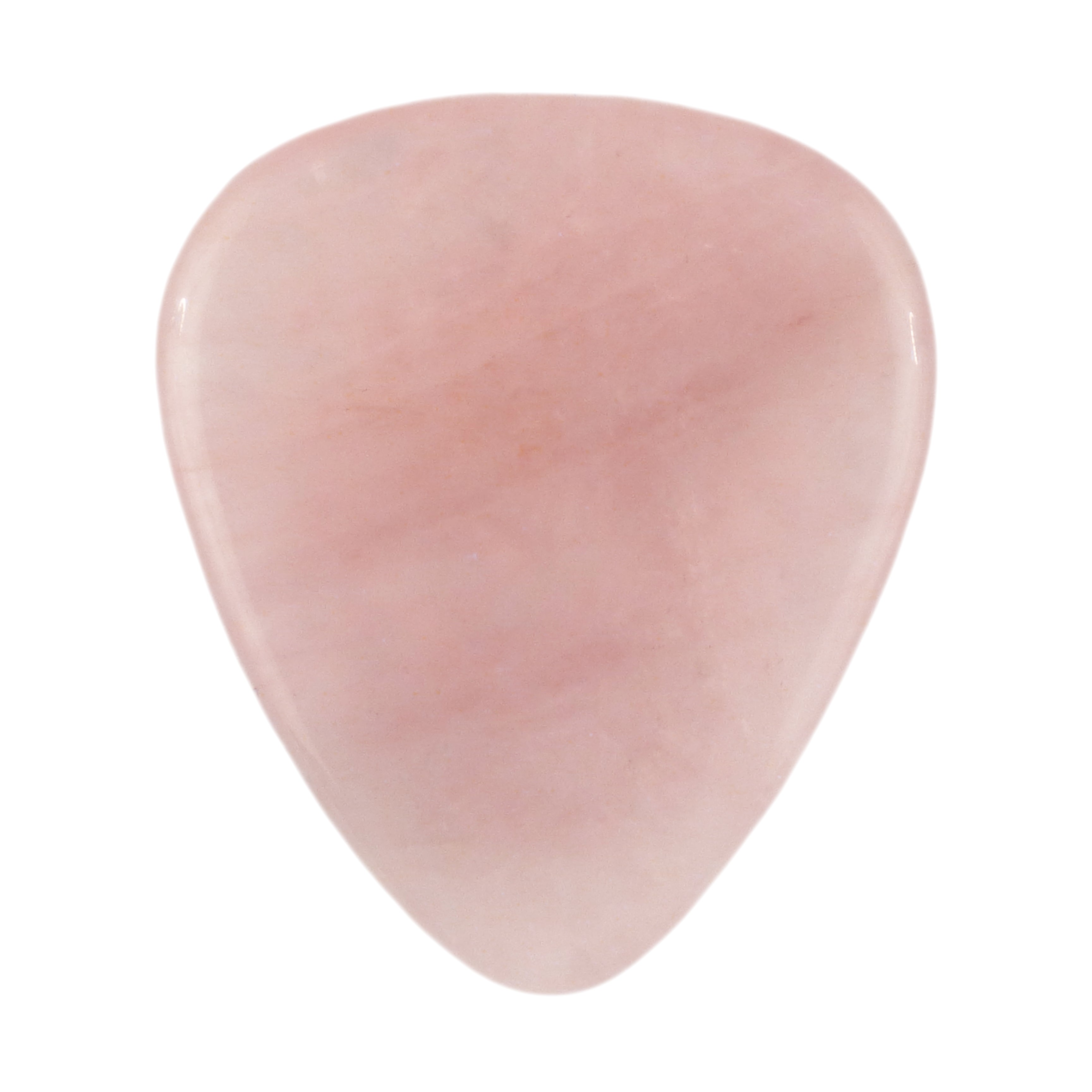 Rose Quartz Stone Guitar Or Bass Pick - 3.0 mm Ultra Heavy Gauge - 351 Shape - Specialty Handmade Gemstone Exotic Plectrum Exotic Plectrums