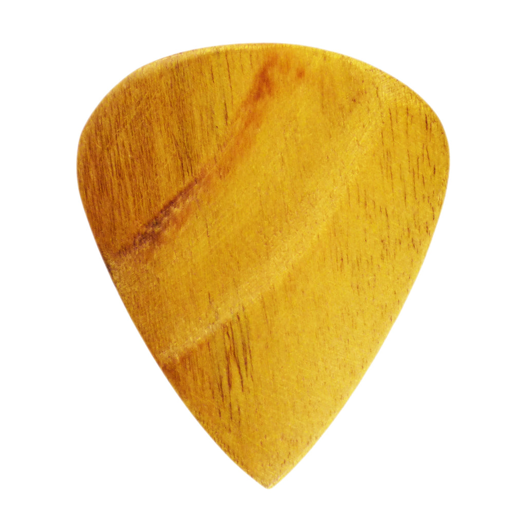 Mulberry Wood Guitar Or Bass Pick - 3.0 mm Ultra Heavy Gauge - 351 Groove Shape - Natural Finish Handmade Specialty Exotic Plectrum Exotic Plectrums
