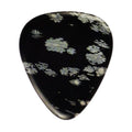 Snowflake Obsidian Volcanic Glass Stone Guitar Pick - 3.0 mm Ultra Heavy Gauge - 351 Shape - Specialty Handmade Exotic Gemstone Plectrum Exotic Plectrums