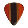 Padauk, Teak, & Ebony Wood Guitar Or Bass Pick - 3.0 mm Ultra Heavy Gauge - 351 Wedge Shape - Natural Finish Handmade Specialty Exotic Plectrum Exotic Plectrums