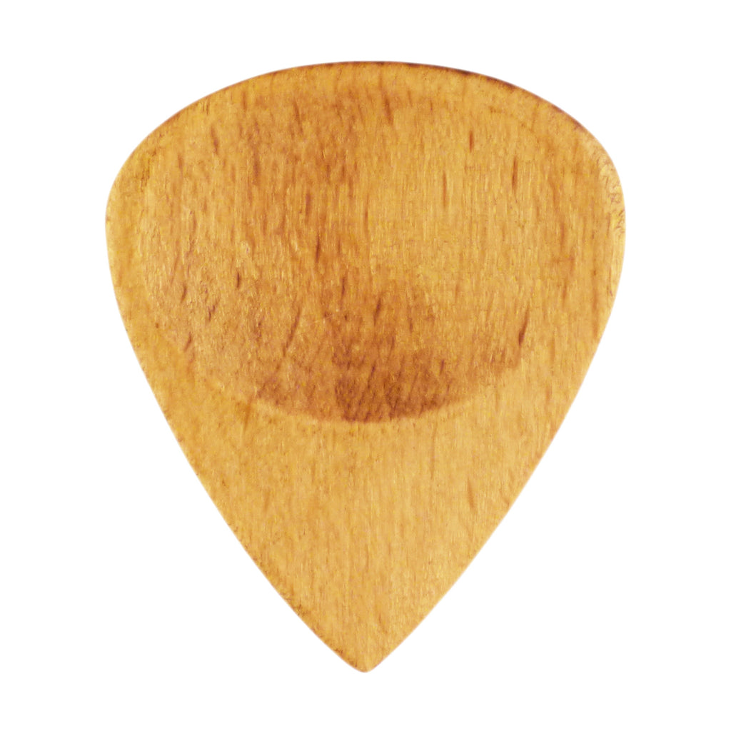 Light Steamed Beech Wood Guitar Or Bass Pick - 3.0 mm Ultra Heavy Gauge - 351 Groove Shape - Natural Finish Handmade Specialty Exotic Plectrum Exotic Plectrums