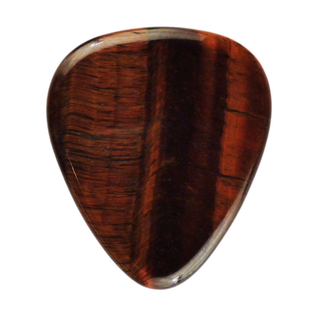 Red Tiger's Eye Stone Guitar Or Bass Pick - 3.0 mm Ultra Heavy Gauge - 351 Shape - Specialty Handmade Gemstone Exotic Plectrum Exotic Plectrums