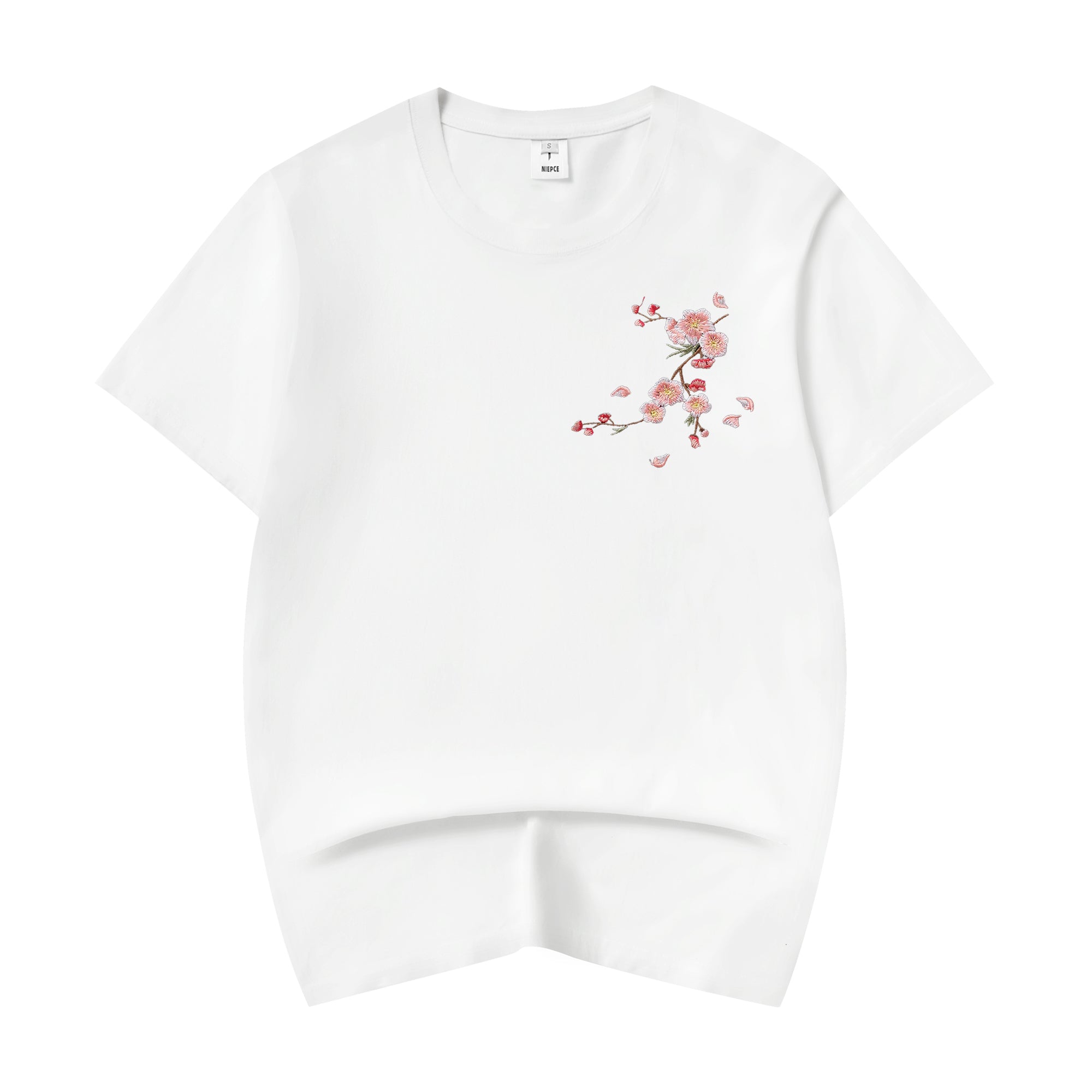 ET516 Sakura Flowers Embroidered Tee Niepce