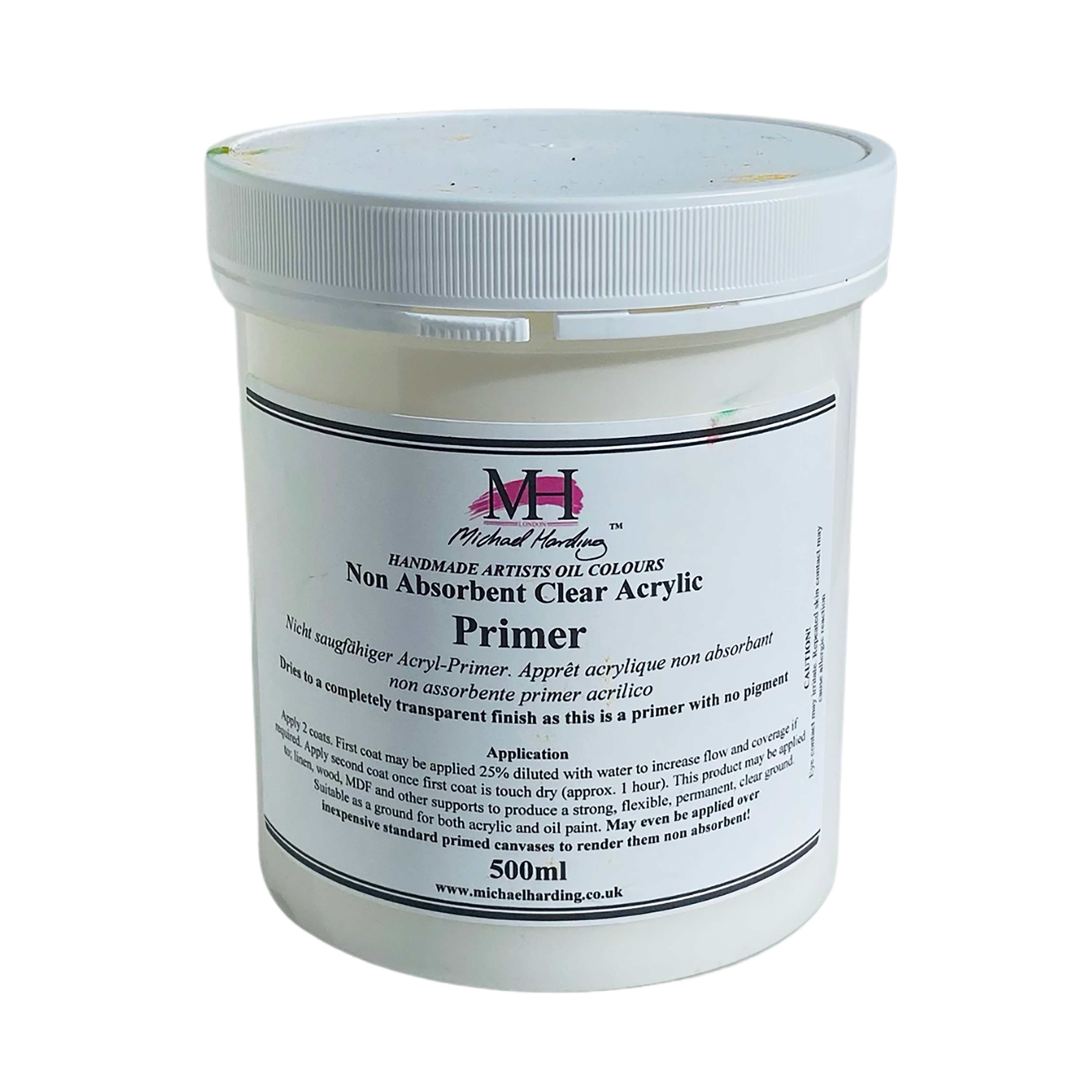 Michael Harding Non-Absorbent Acrylic Primer - Superior Base for Oil Paintings Trekell Art Supplies
