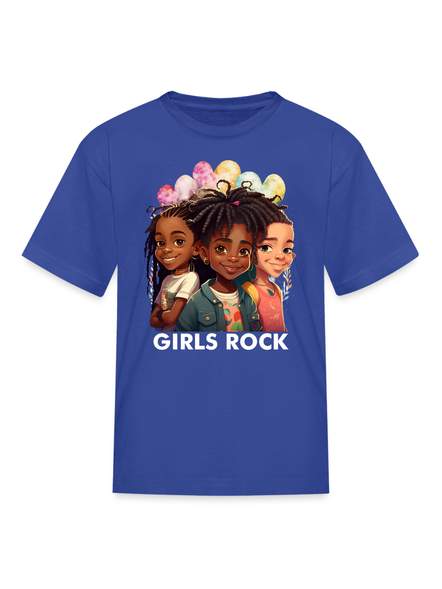 African American Girls Rock Crewneck Short Sleeve T-Shirt NicholesGifts