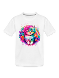 Toddler Girls Colorful Kitten Short Sleeve Tee Shirt NicholesGifts