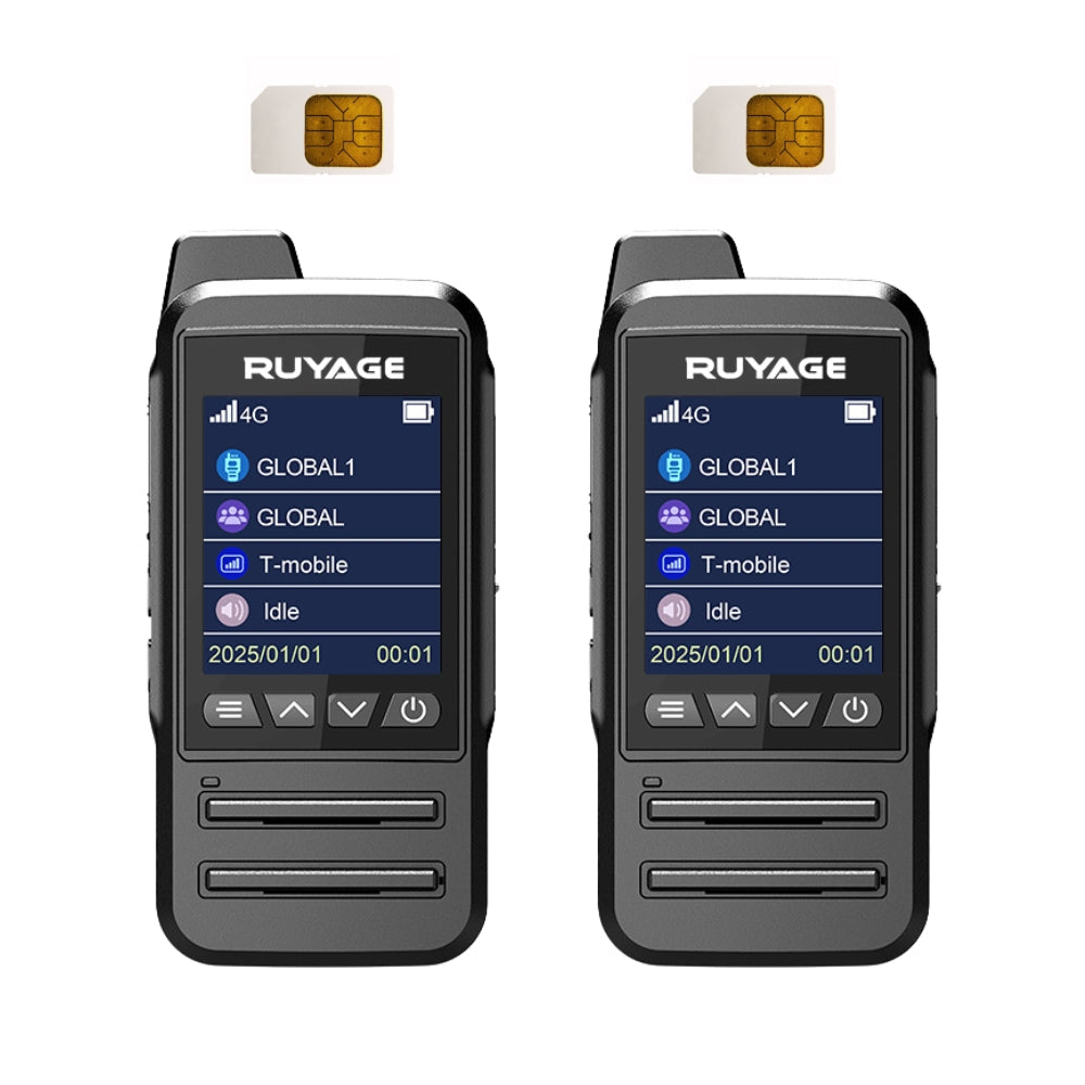 Ruyage CT68 Waterproof Nationwide Lte Two Way Radios Lifetime Free Unlimited Range Rechargeable Global 4g Poc,Portable Walkie Talkies Long Range for Adults Family Road Trip Truck Fleet 2 Pack Ruyage Radio
