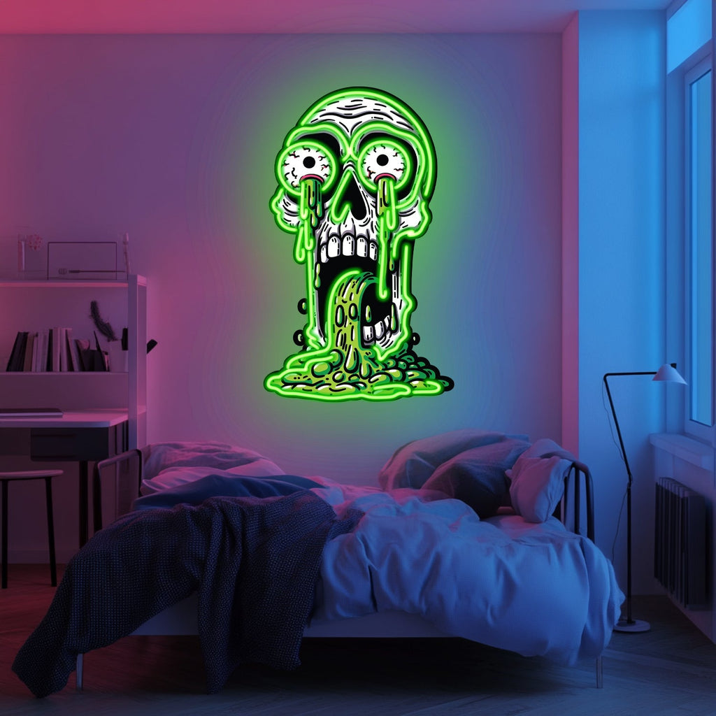 UV Printed Skull Neon Wall Art- LV0029 Liviqon.co