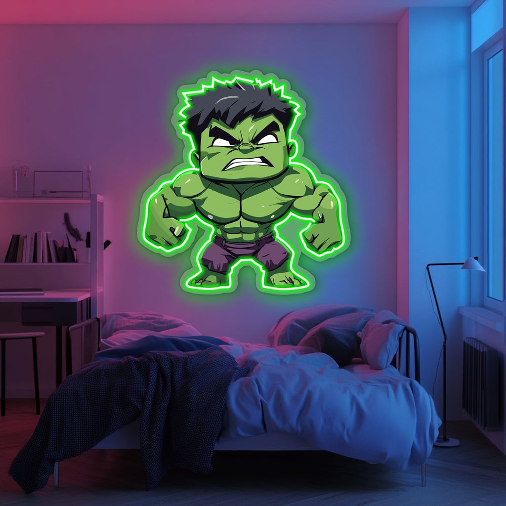 UV Printed Hulk Neon Wall Art- LV0074 Liviqon.co