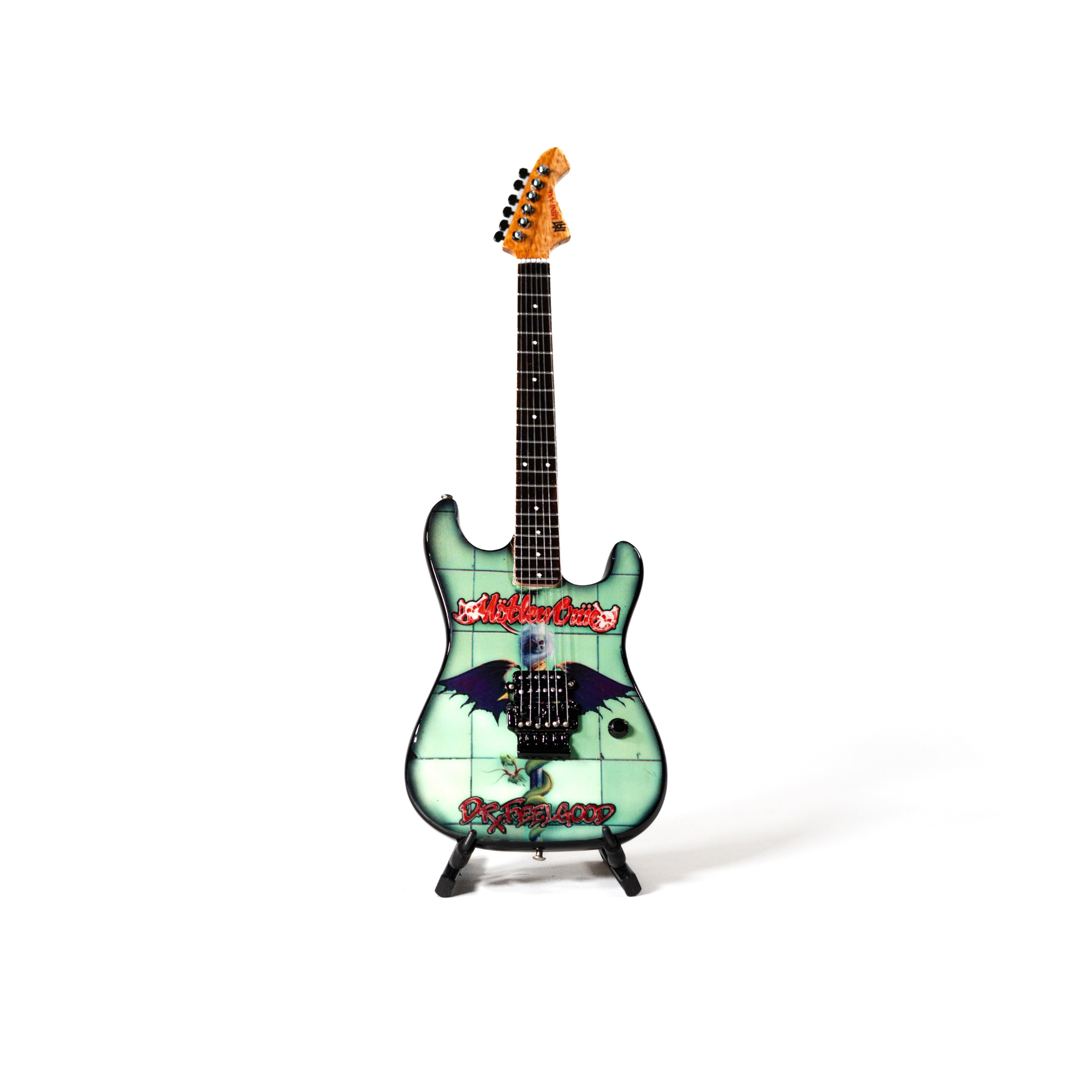 Mötley Crüe "Shout at the Devil" and "Dr. Feelgood" Collectible Miniature Guitar Set The Mini Axe