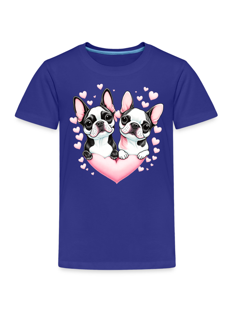 Toddler Girls Pugs and Hearts Short Sleeve T-Shirt NicholesGifts