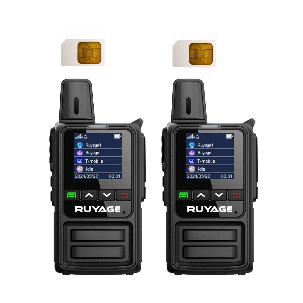 Ruyage R2 Nationwide Lte Two Way Radios Lifetime Free Unlimited Range Rechargeable Global 4g Poc,Portable Walkie Talkies Long Range for Adults Family Road Trip Truck Fleet 2 Pack Ruyage Radio