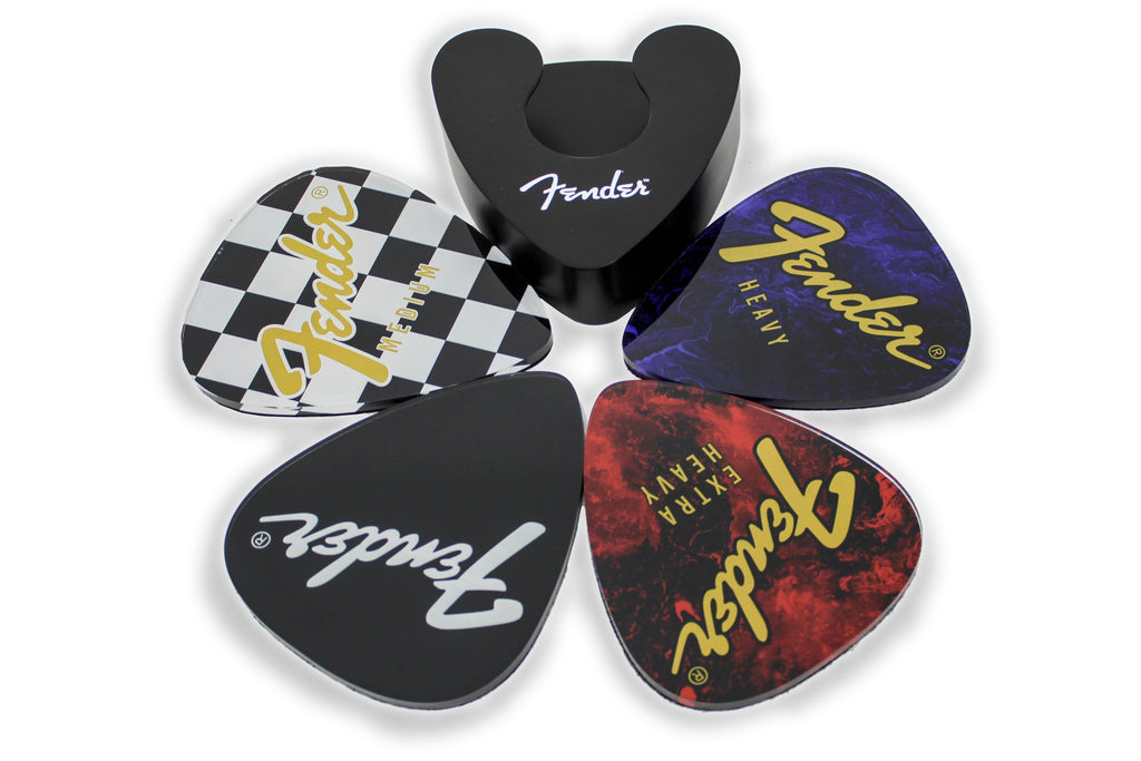Fender Guitar Pick Shaped Coasters (Set of 4) Pluginz Keychains