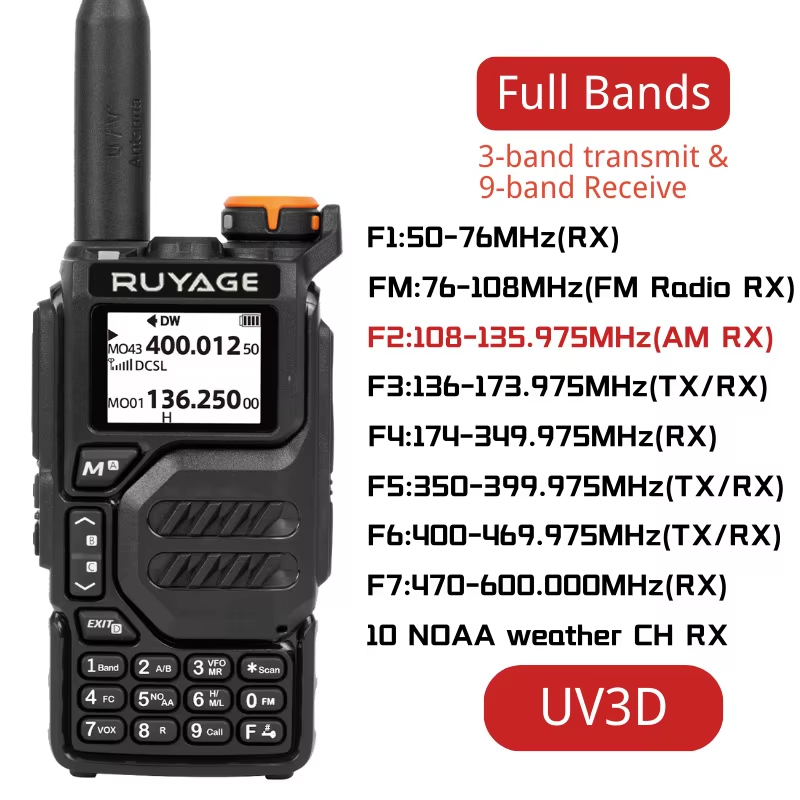 Ruyage Radio Analog Signal 5W Walkie-Talkie(UV3D) Ruyage Radio