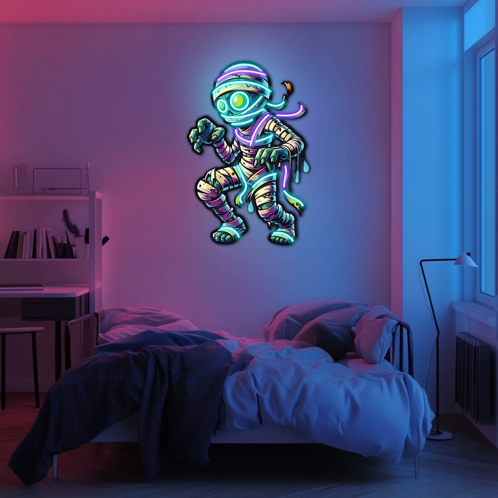 UV Printed Mummy Neon Wall Art- LV0036 Liviqon.co