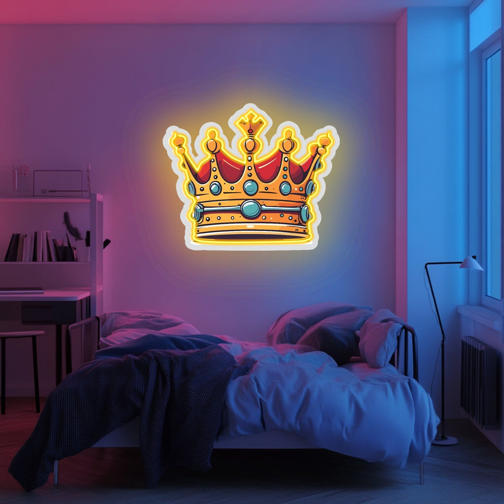 UV Printed King Crown Neon Wall Art- LV0028 Liviqon.co