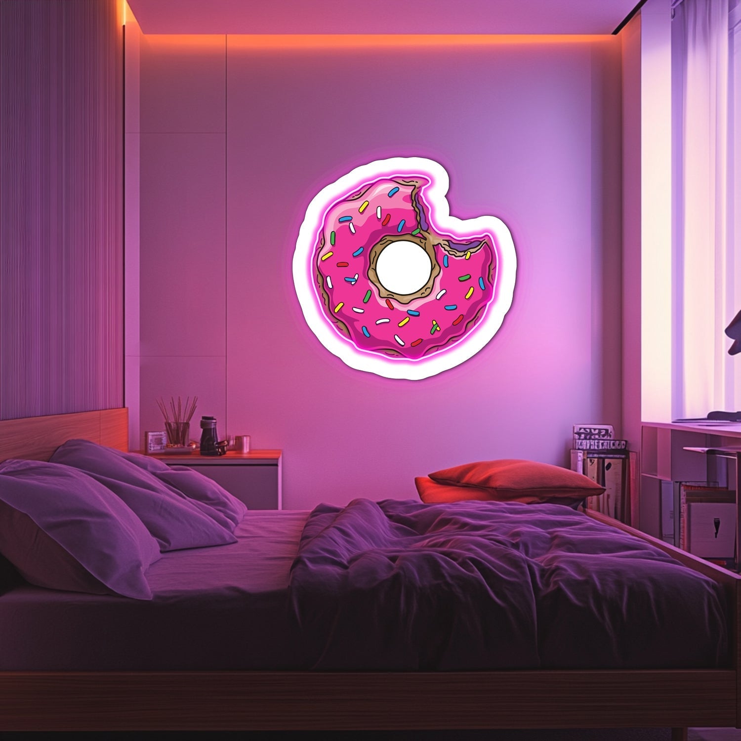 UV Printed Donut  Neon Wall Art- LV0068 Liviqon.co