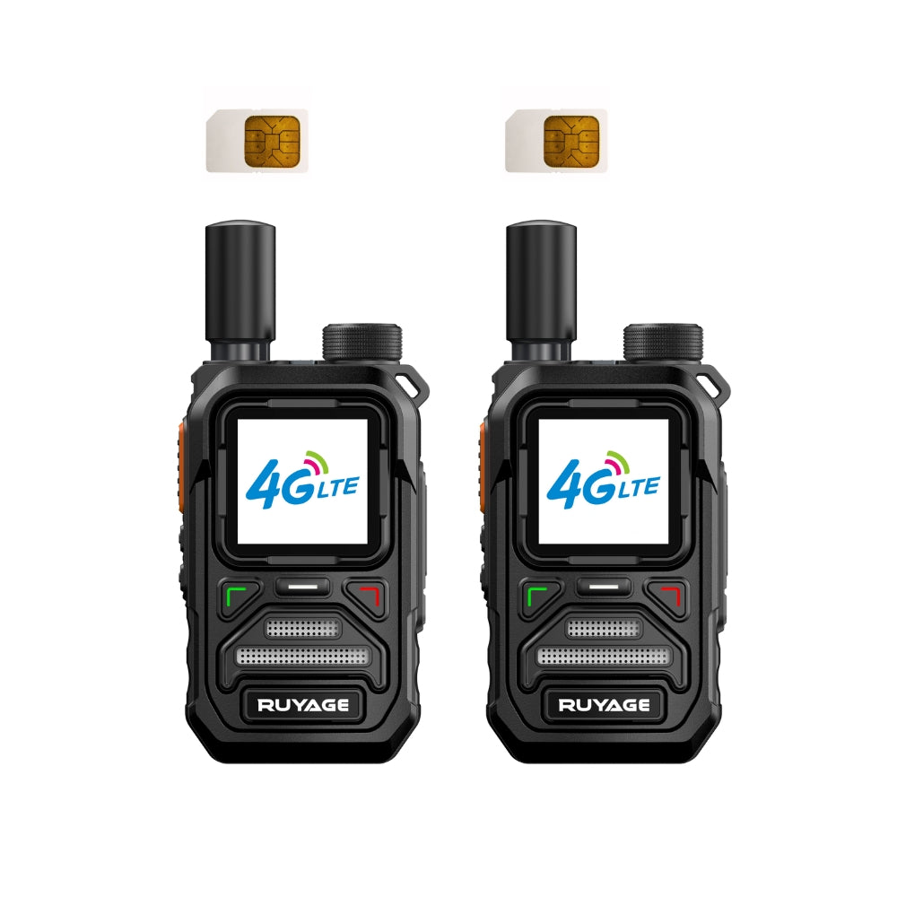 Ruyage X10 Nationwide Lte Two Way Radios Lifetime Free Unlimited Range Rechargeable Global 4g Poc,Portable Walkie Talkies Long Range for Adults Family Road Trip Truck Fleet 2 Pack Ruyage Radio