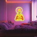 UV Printed Buddha Simpson Neon Wall Art- LV0064 Liviqon.co
