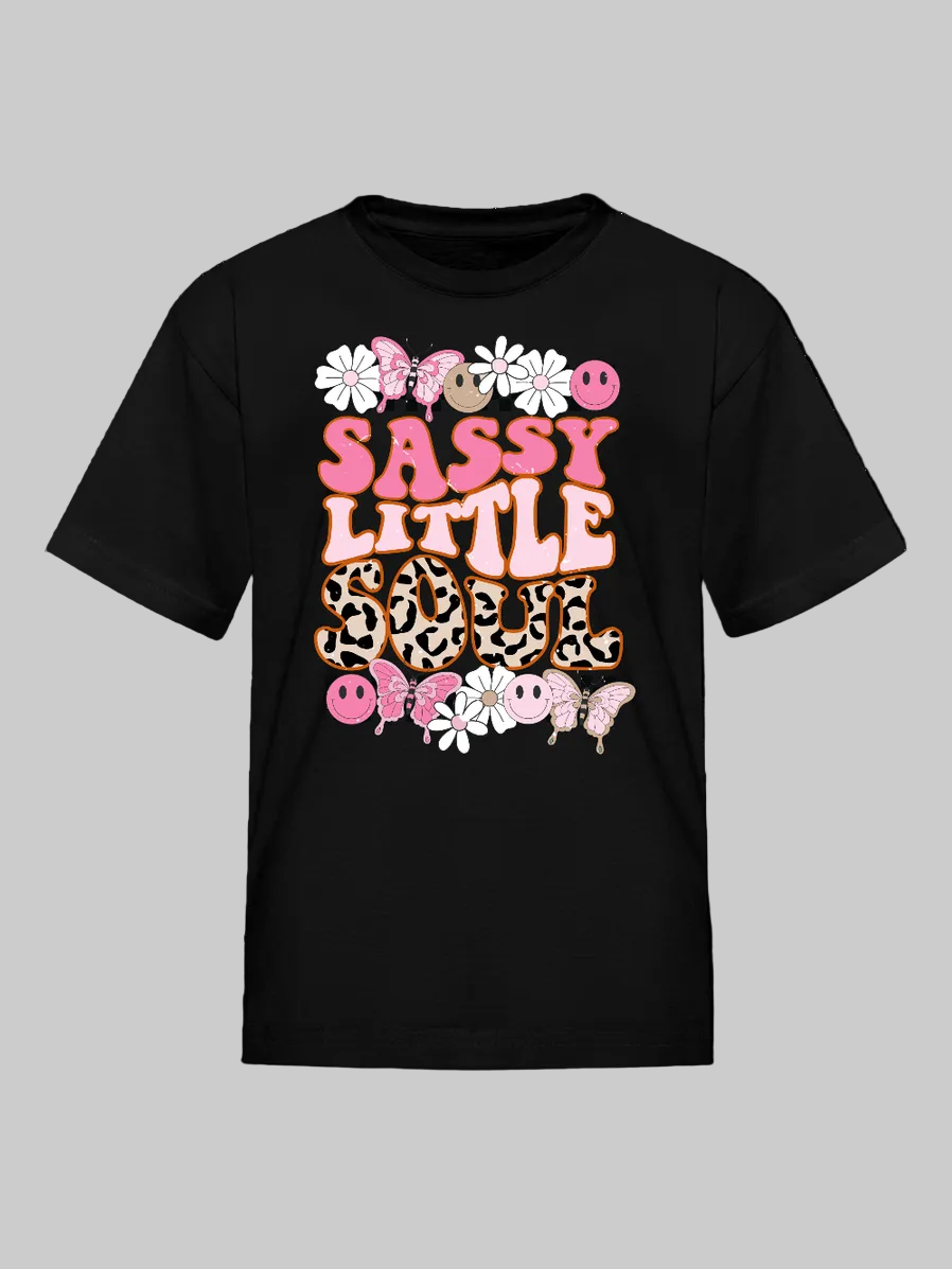 Girls Sassy Little Soul Short Sleeve T-Shirt NicholesGifts