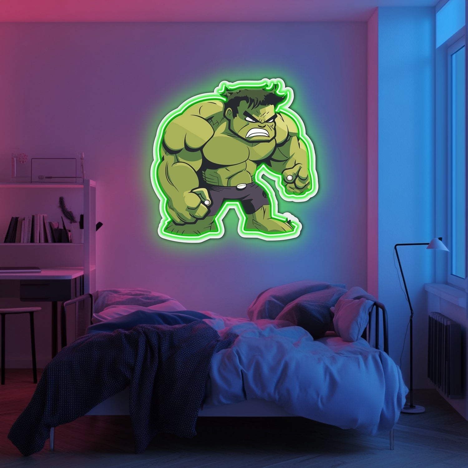 UV Printed Hulk Neon Wall Art- LV0075 Liviqon.co