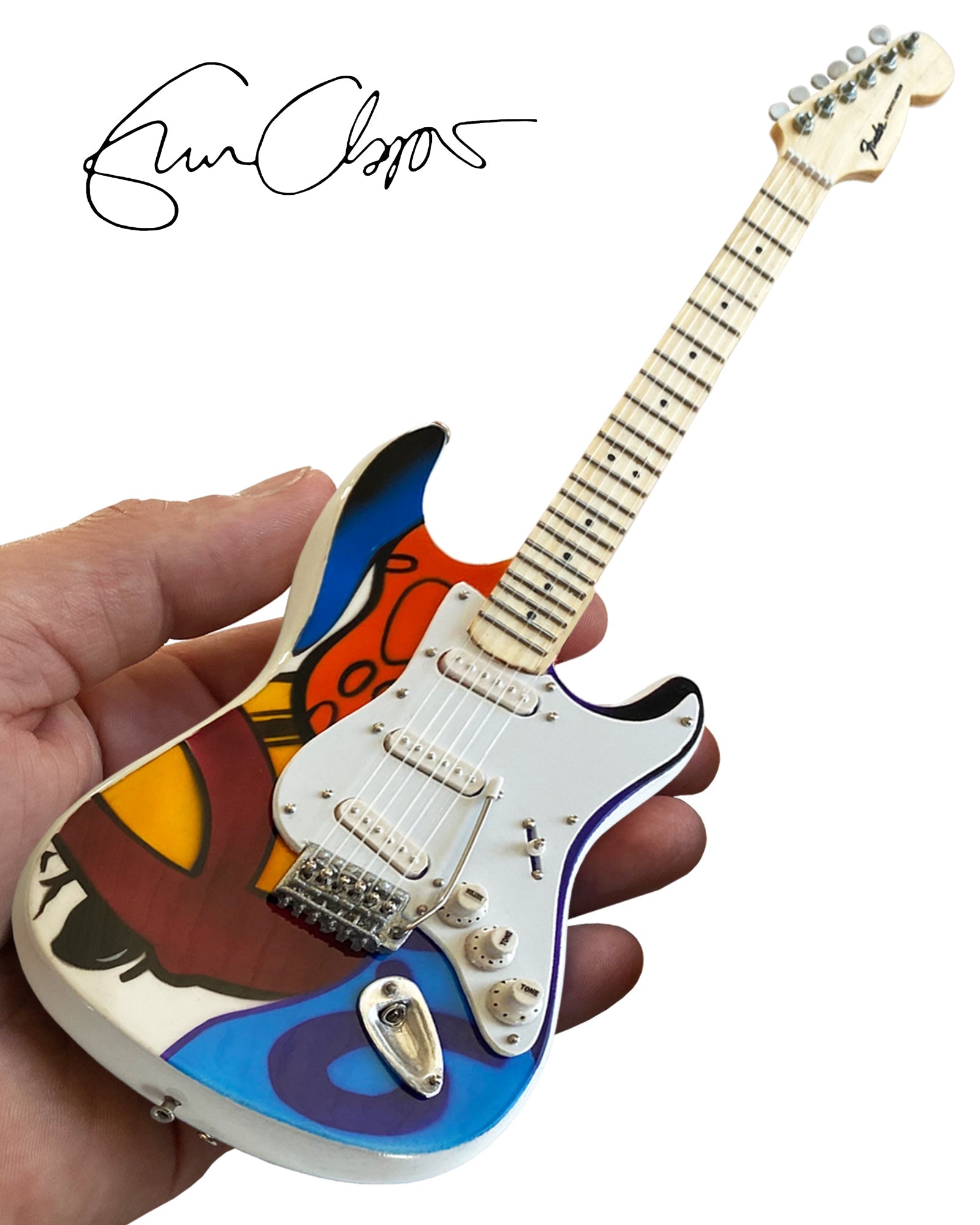 Eric Clapton CRASH 2 Tribute Mini Guitar Replica - Officially Licensed Fender® Collection AXE HEAVEN® STORE - Mini Guitar Replica Collectibles & Custom Record Awards