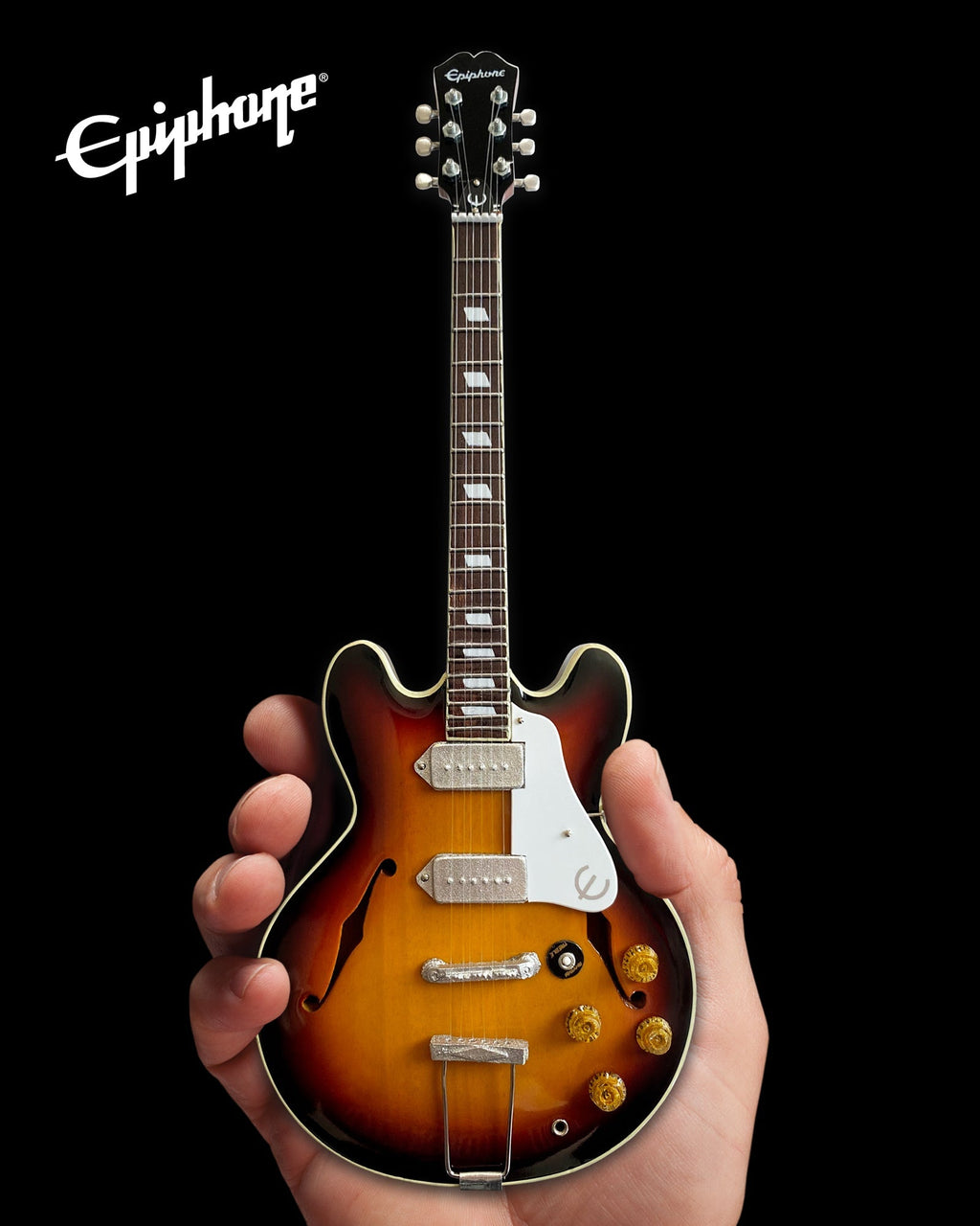 Epiphone 1965 Casino Sunburst 1:4 Scale Miniature Guitar Model AXE HEAVEN® STORE - Mini Guitar Replica Collectibles & Custom Record Awards