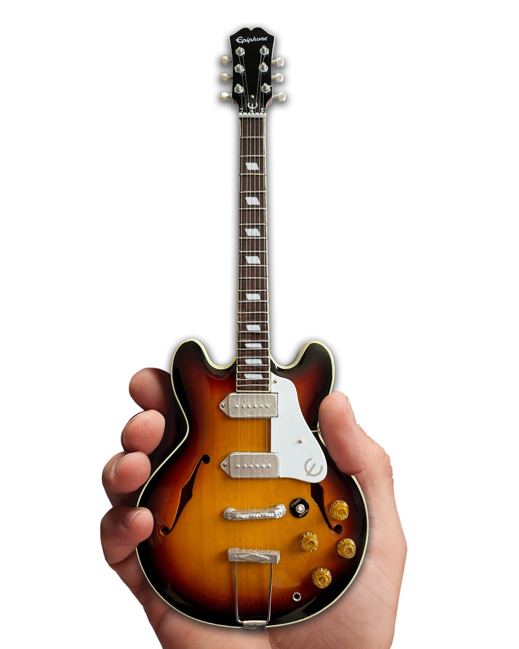 Epiphone 1965 Casino Sunburst 1:4 Scale Miniature Guitar Model AXE HEAVEN® STORE - Mini Guitar Replica Collectibles & Custom Record Awards