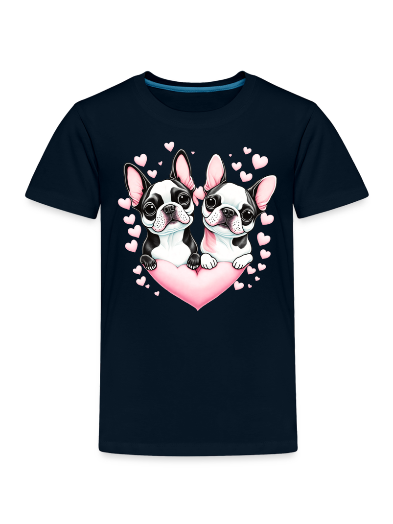 Toddler Girls Pugs and Hearts Short Sleeve T-Shirt NicholesGifts