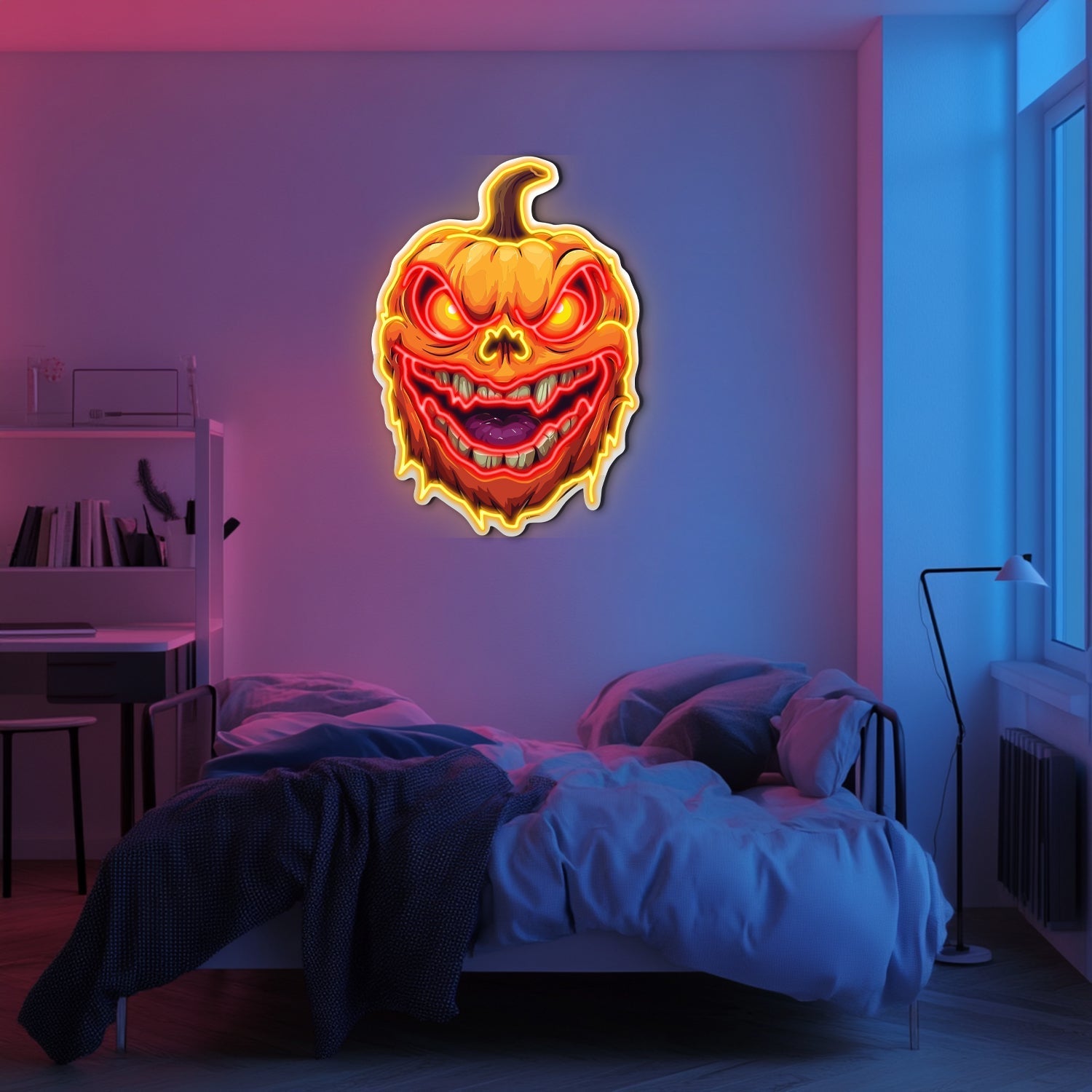 UV Printed Pumpkin Neon Wall Art- LV0006 Liviqon.co