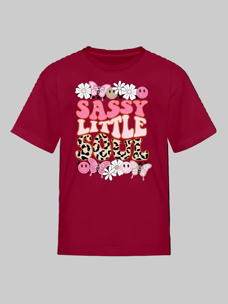 Girls Sassy Little Soul Short Sleeve T-Shirt NicholesGifts