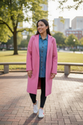 SC - Juliette Pink Mid-Length Coat Nash Grey Wholesale