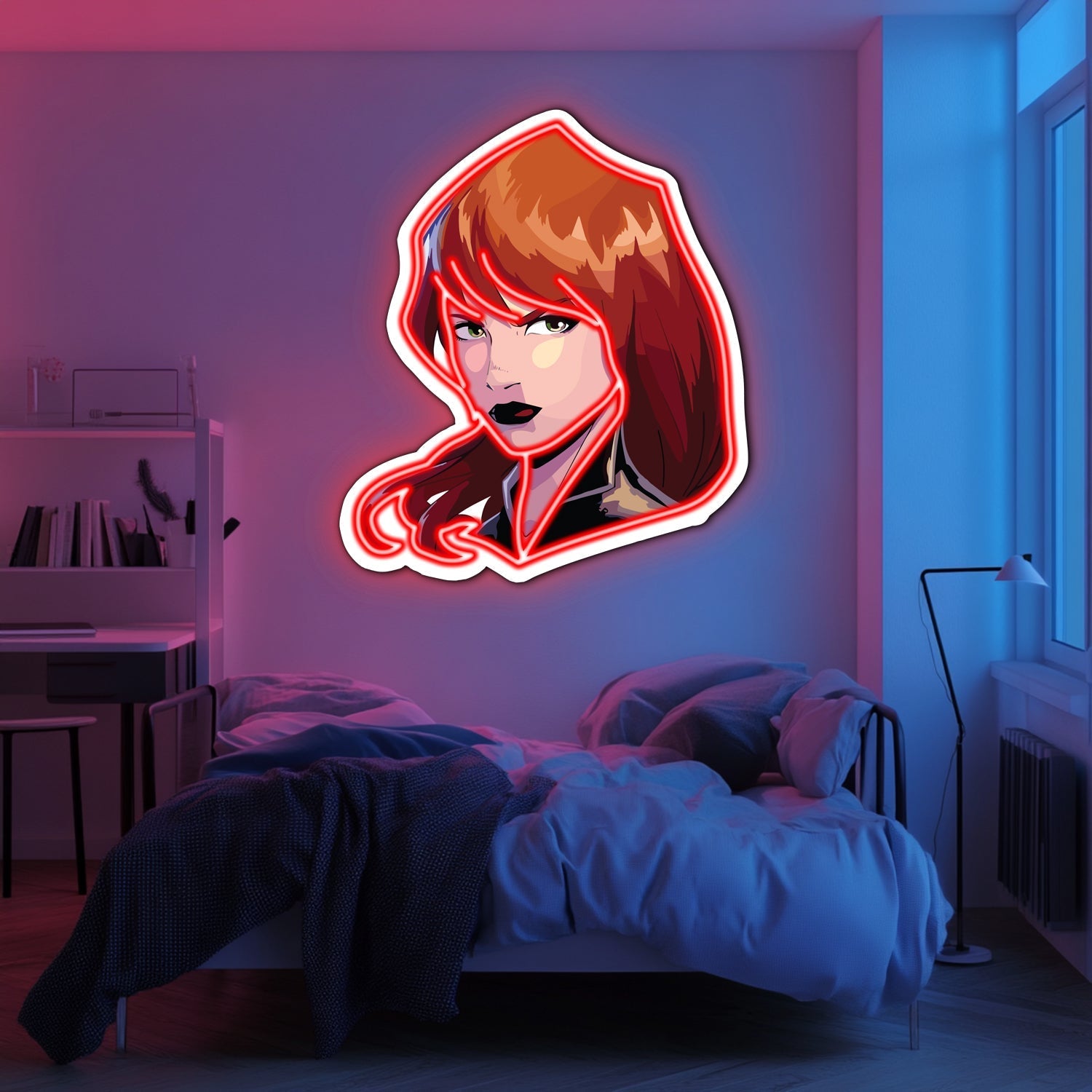 UV Printed Woman Neon Wall Art- LV0043 Liviqon.co