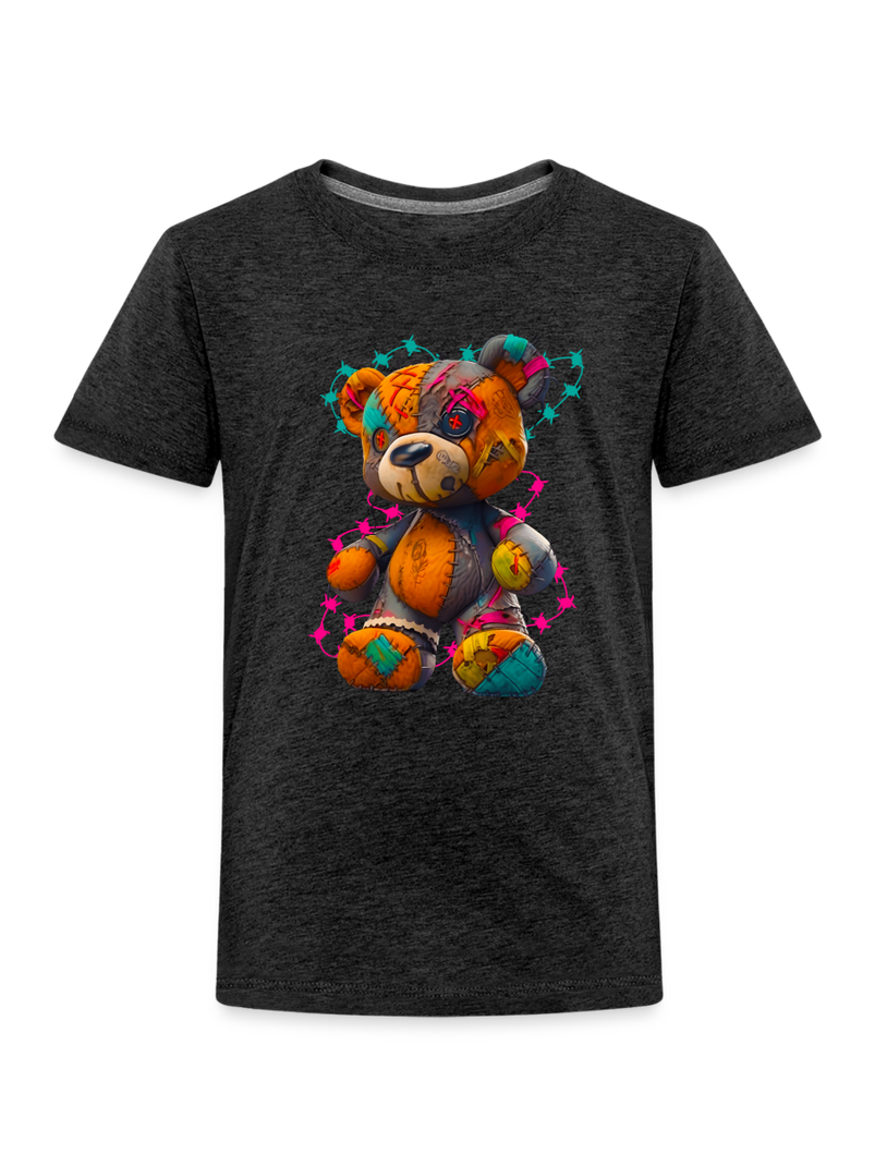 Toddler Boys Orange Multicolored Teddy Bear Crewneck Short Sleeve T-Shirt NicholesGifts