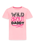 Toddler Girls Wild About Daddy Short Sleeve T-Shirt For Father's Day Gift NicholesGifts