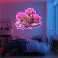 UV Printed Flowers Neon Wall Art- LV0007 Liviqon.co