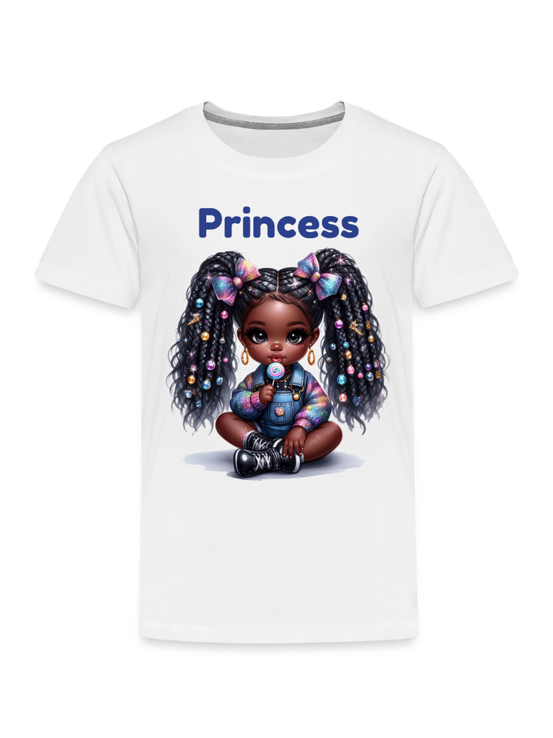 African American Toddler Girls Princess Short Sleeve T-Shirt NicholesGifts