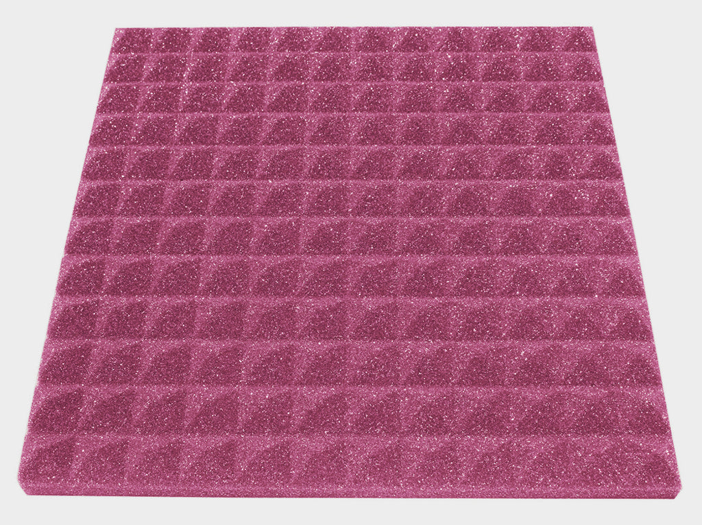 1 Inch Acoustic Foam Pyramid Style Panels - 13 Color Options SoundAssured