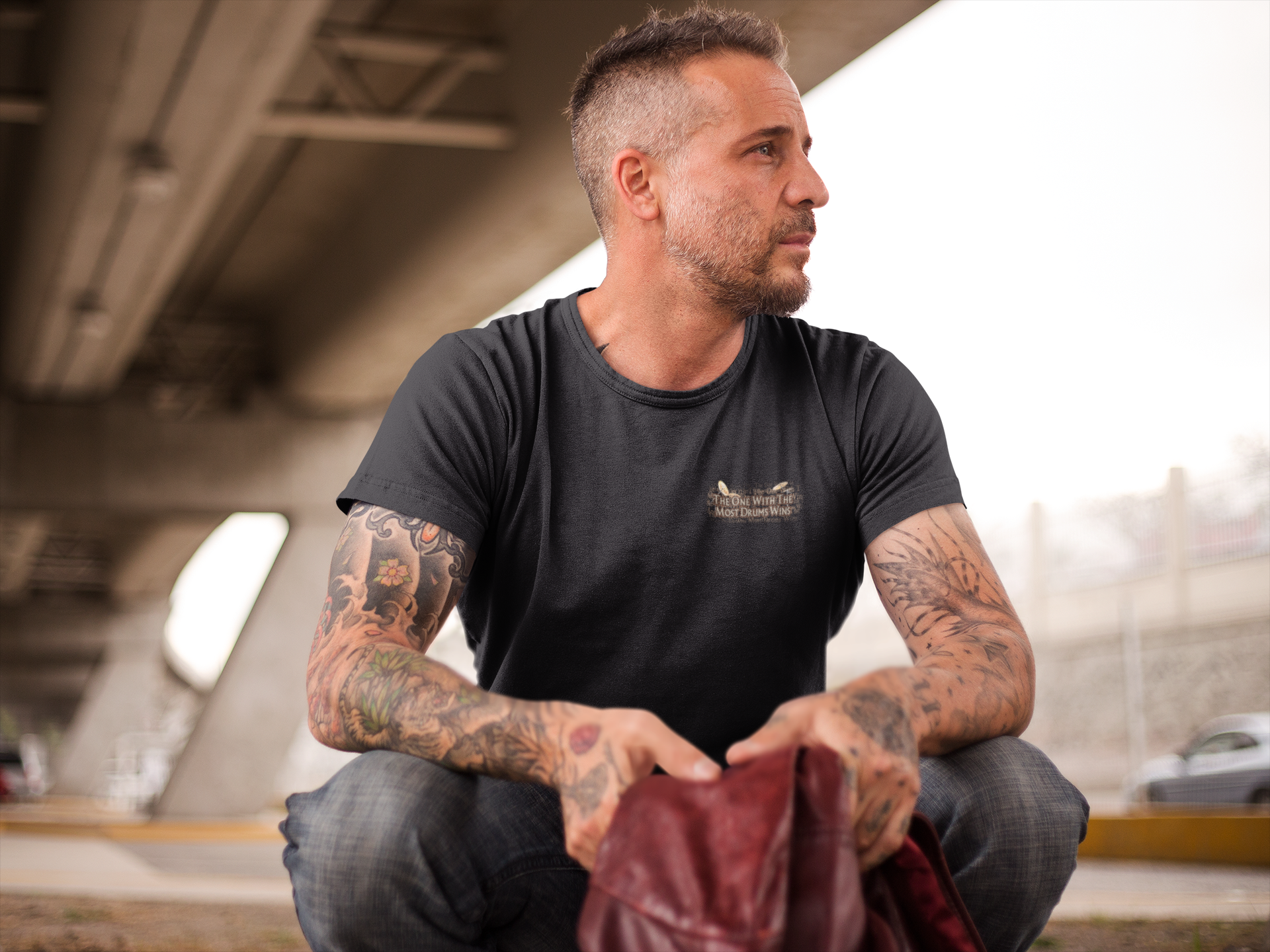 Most Drums Wins T-Shirt | Colorful Drums & Text Taboo