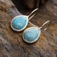 Copper Natural Stone Teardrop Shape Earrings