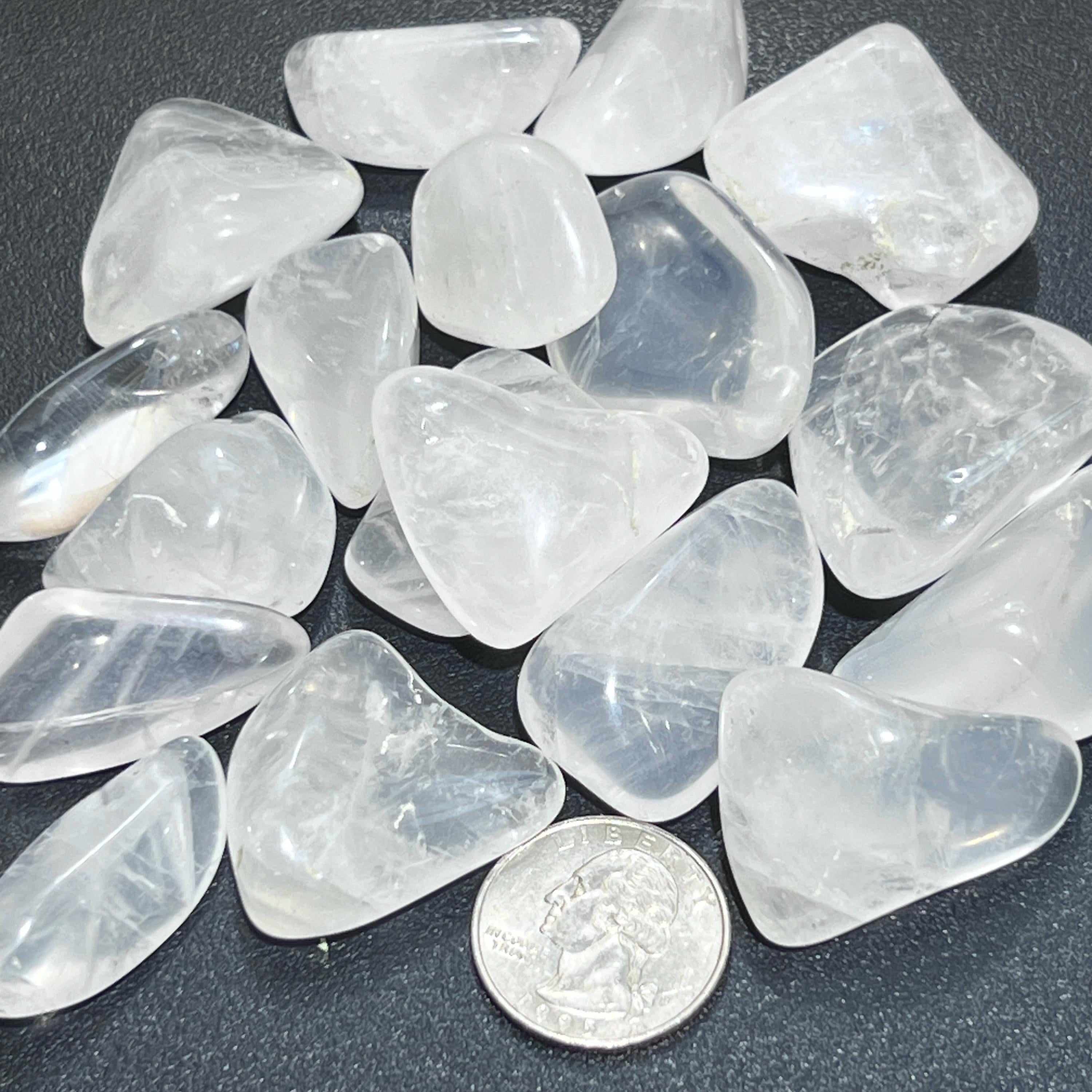 Girasol Moon Quartz Crystal Tumbled (By The Piece Or Pound) Bulk Wholesale Polished Gemstones Amazing Crystals