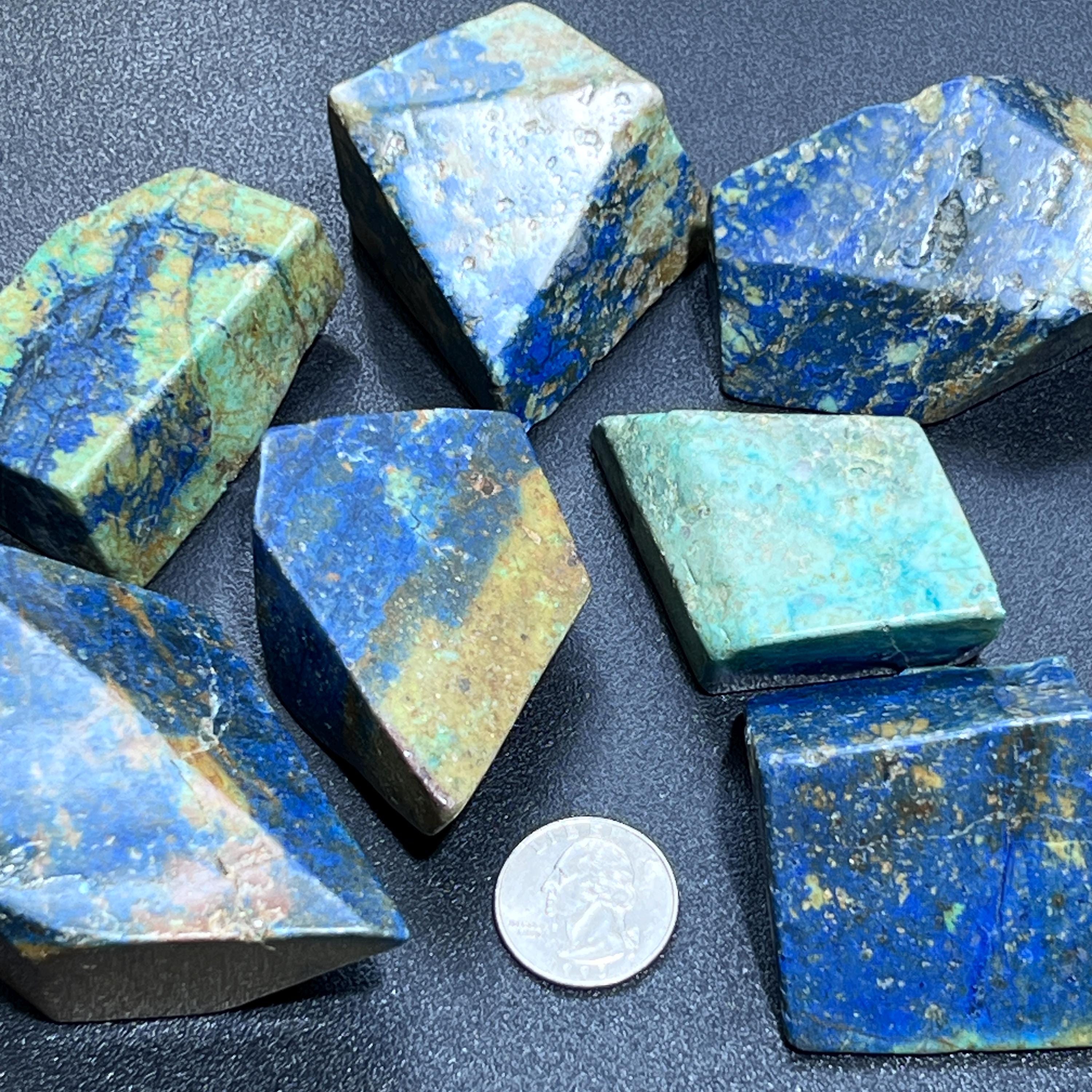 Azurite And Chrysocolla Free-form Shapes Carving Wholesale Amazing Crystals